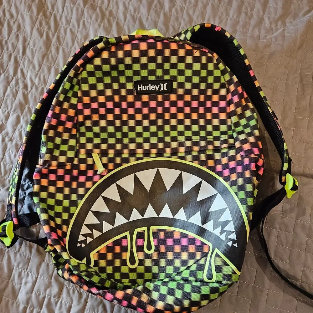 Hurley Neon Checkered Backpack